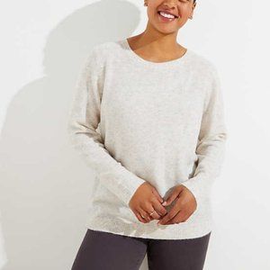 LOFT | Plus Size Cream Open Crossback Bar Sweater